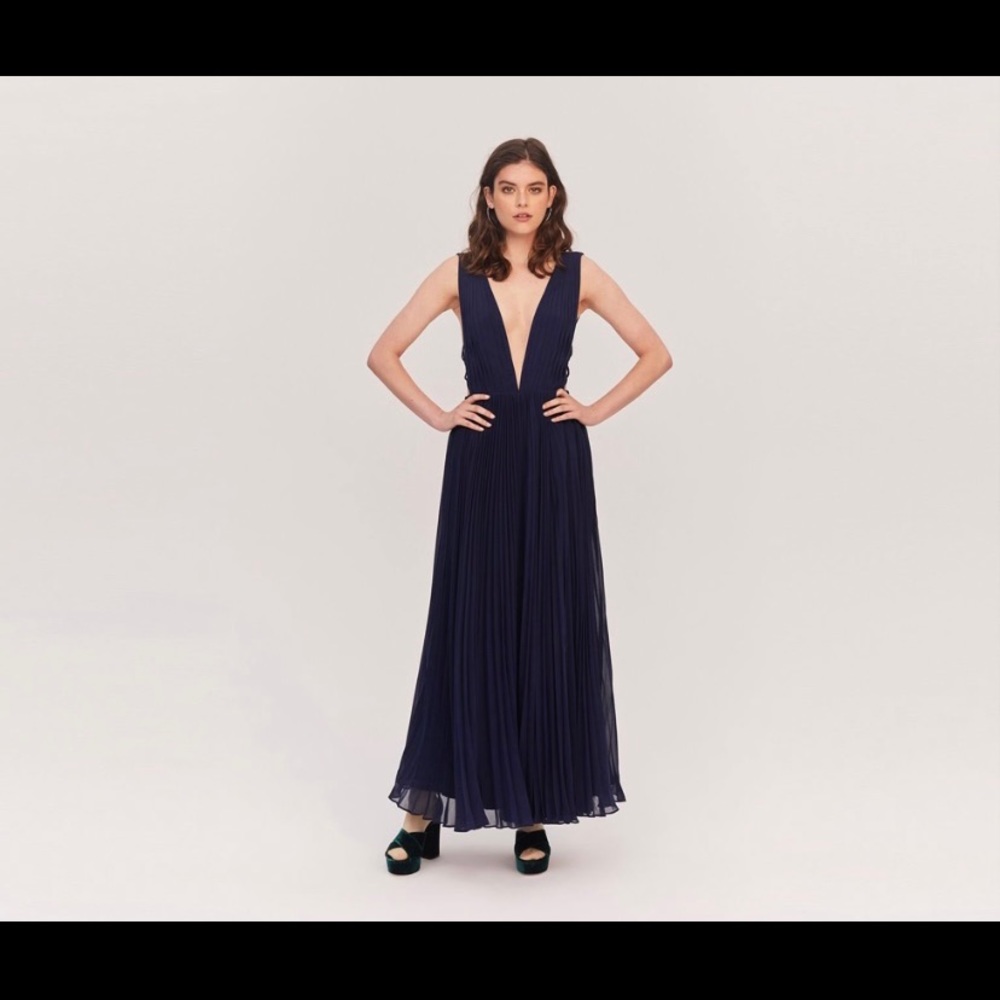 FAME & PARTNERS Allegra Maxi Dress - Navy - Size 0